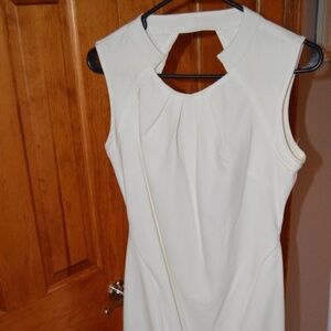 White Midi Structured Dress